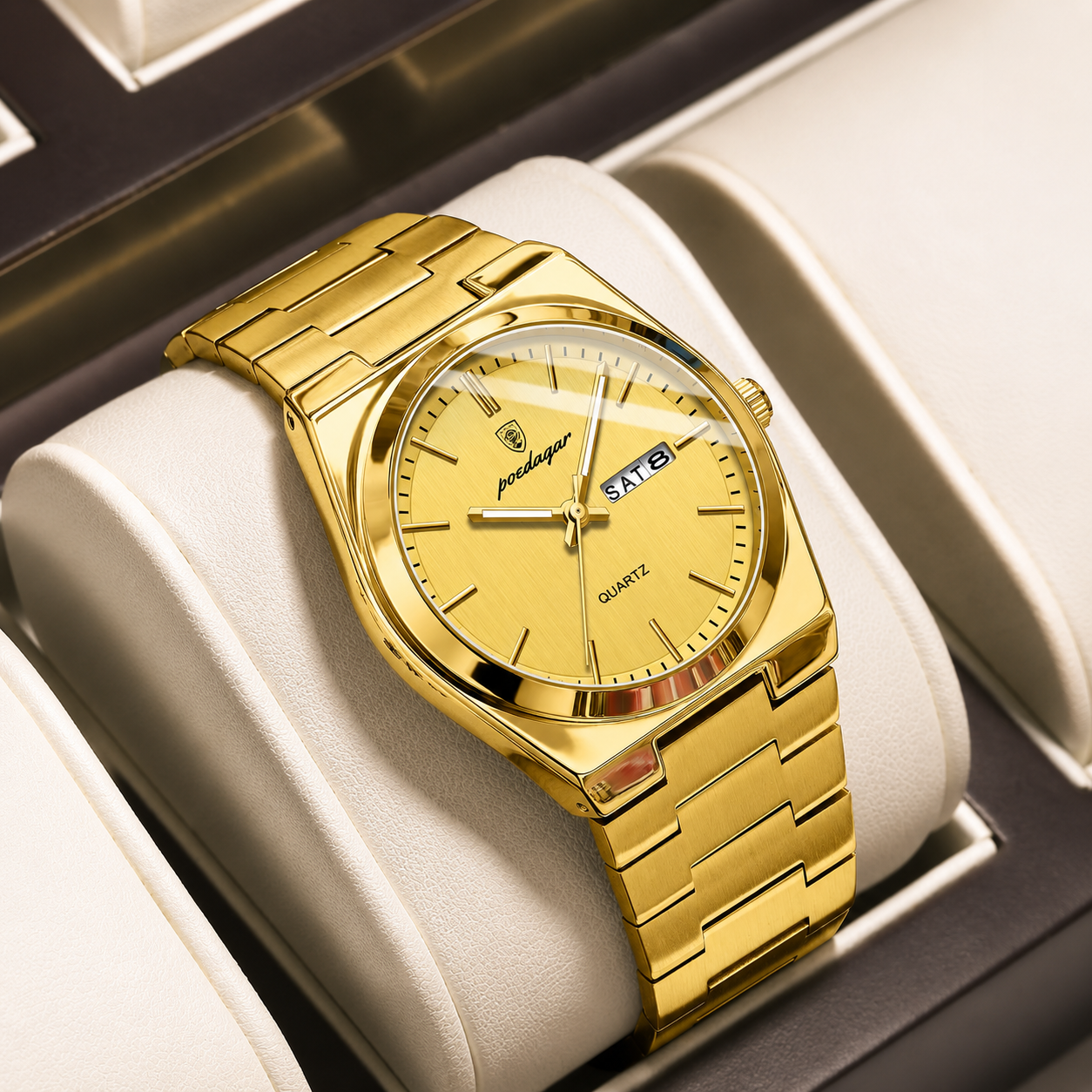 POEDAGAR Luxury Men's Stainless Steel Watch