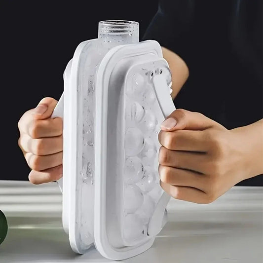 Portable 2-in-1 Ice Maker Water Bottle