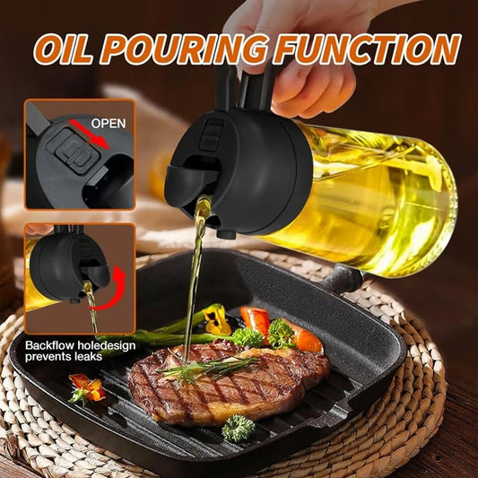 2-in-1 Oil Sprayer & Pourer Bottle