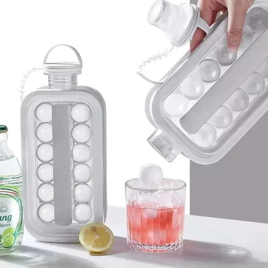 Portable 2-in-1 Ice Maker Water Bottle