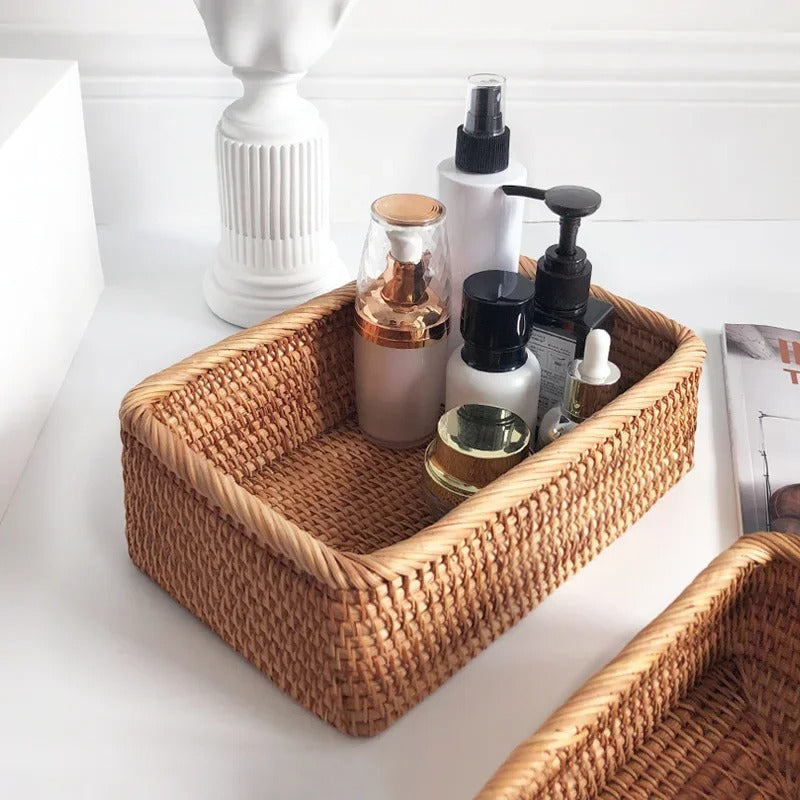 Rectangular Wicker Storage Basket
