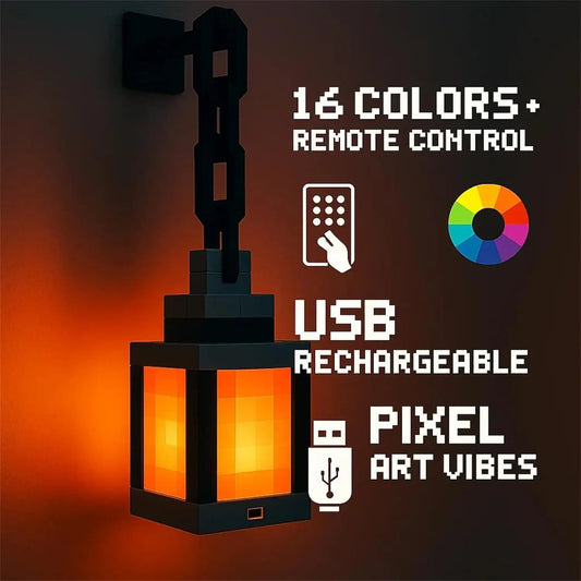 16-Color Minecraft Pixel Lantern