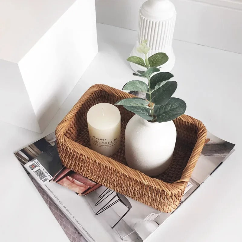 Rectangular Wicker Storage Basket