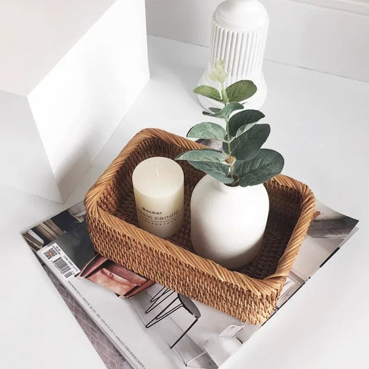 Rectangular Wicker Storage Basket