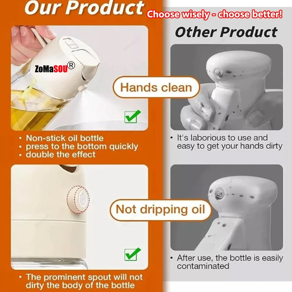 2-in-1 Oil Sprayer & Pourer Bottle
