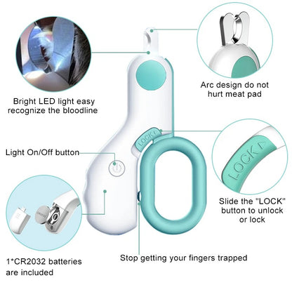 LED Pet Nail Clipper for Dogs & Cats