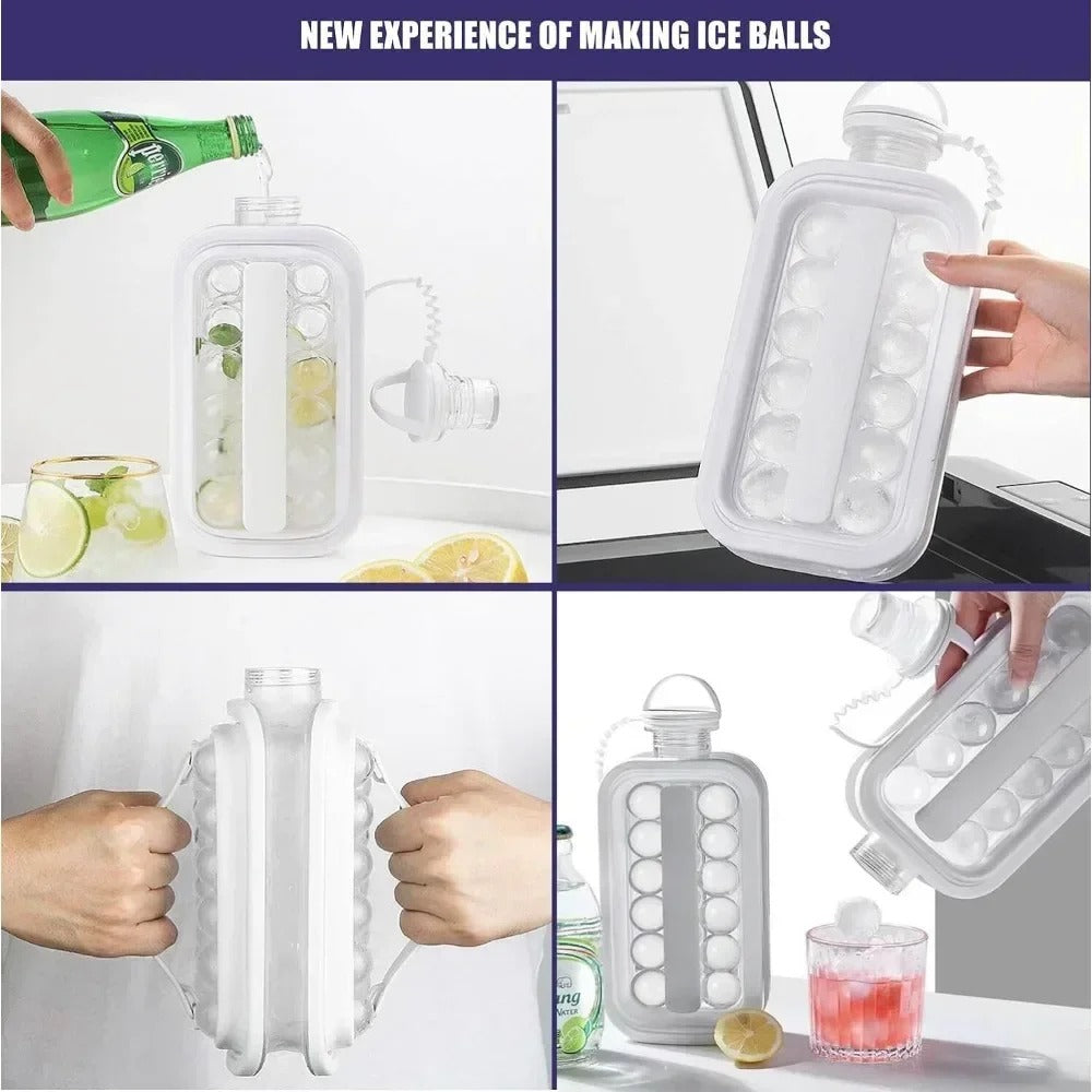 Portable 2-in-1 Ice Maker Water Bottle