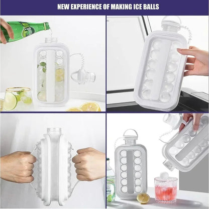 Portable 2-in-1 Ice Maker Water Bottle