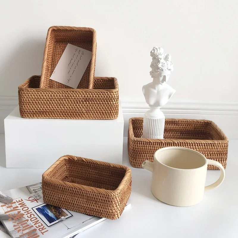 Rectangular Wicker Storage Basket
