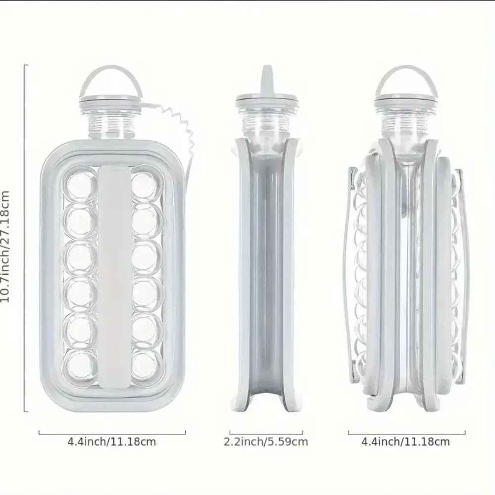 Portable 2-in-1 Ice Maker Water Bottle