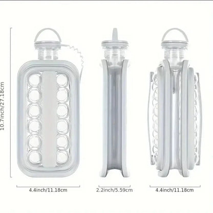 Portable 2-in-1 Ice Maker Water Bottle