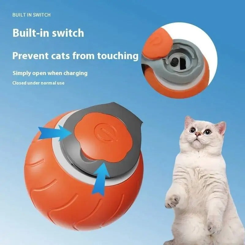 Rechargeable Smart Rolling Ball Cat Toy