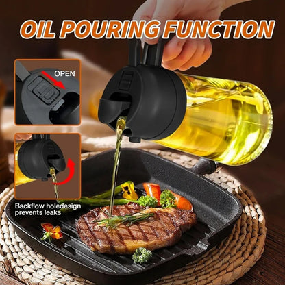 2-in-1 Oil Sprayer & Pourer Bottle