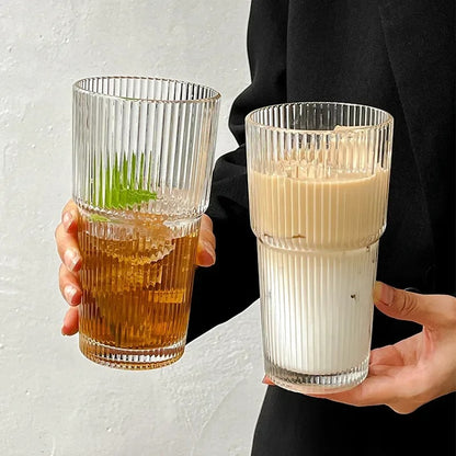 Premium Glass Tumbler with Lid & Reusable Straw